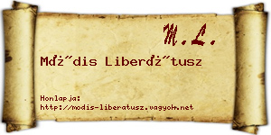 Módis Liberátusz névjegykártya